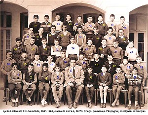COLLEGE MODERNE LECLERC SIDI BEL ABBES 1961 4 EME 4 M. ORTEGA